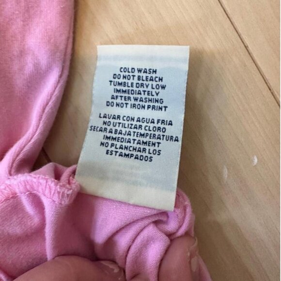 Cute Y2K era Tommy Hilfiger Denim baby tee in pastel pink - Picture 7 of 8